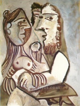 Famous Abstract Painting - Homme et femme 1971 Cubism